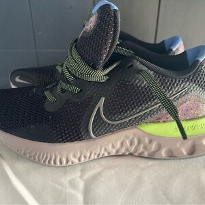 Nike Renew Women's Black and Lime Sneakers